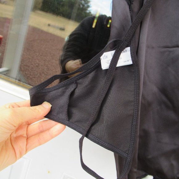 NWT black Nighty & panty with lace detail & removable pads size S - Picture 12 of 13